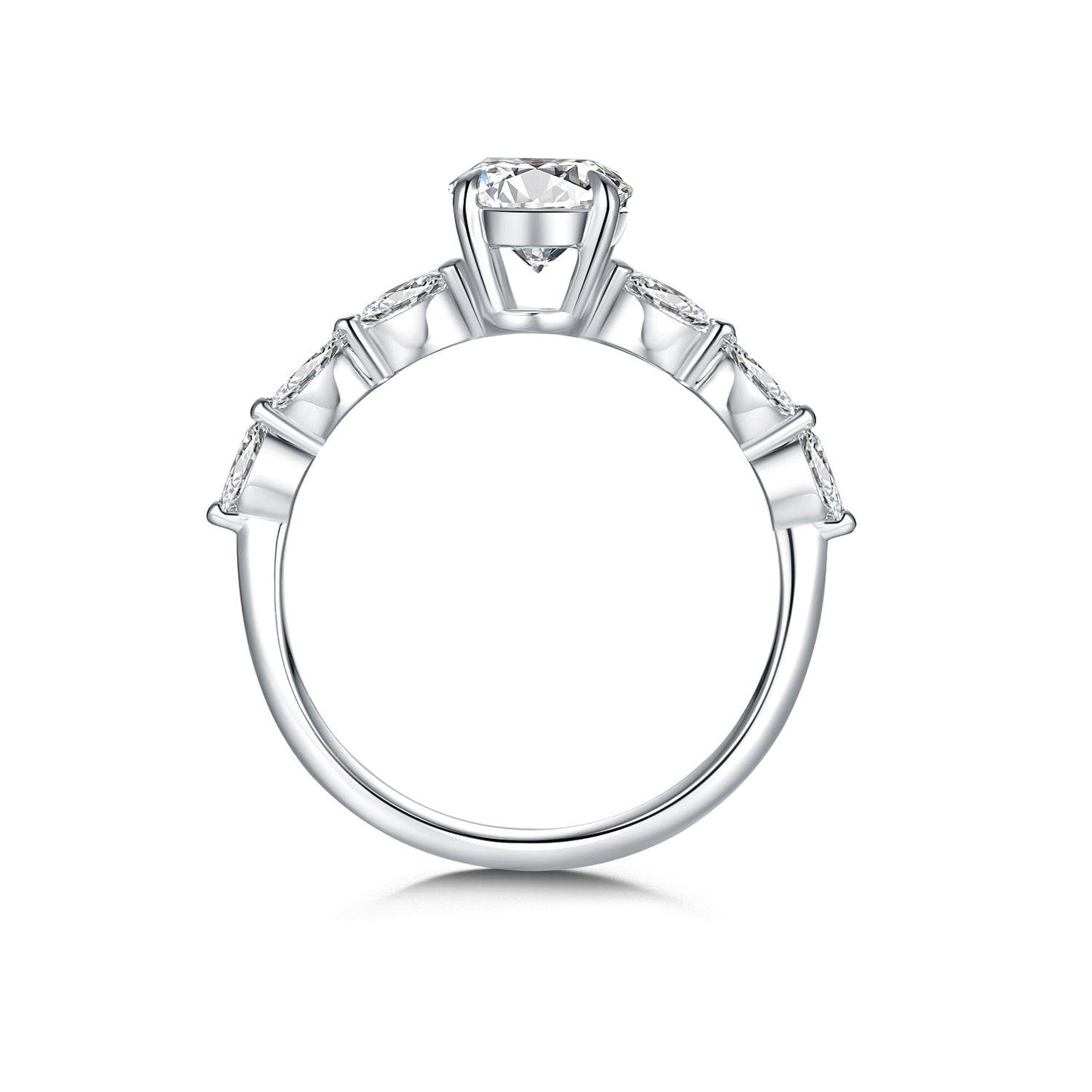 Unique 18K Gold Lab-Grown Diamond Engagement Ring – 1.2ct Oval Design Pearl Unique
