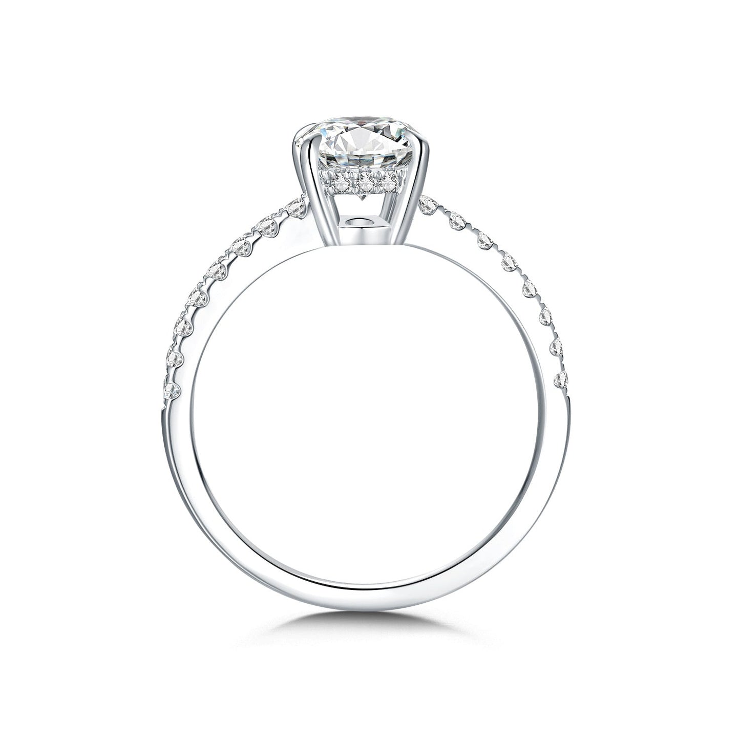 Classic 18K Gold Lab-Grown Diamond Engagement Ring – 1.1ct Oval Cut