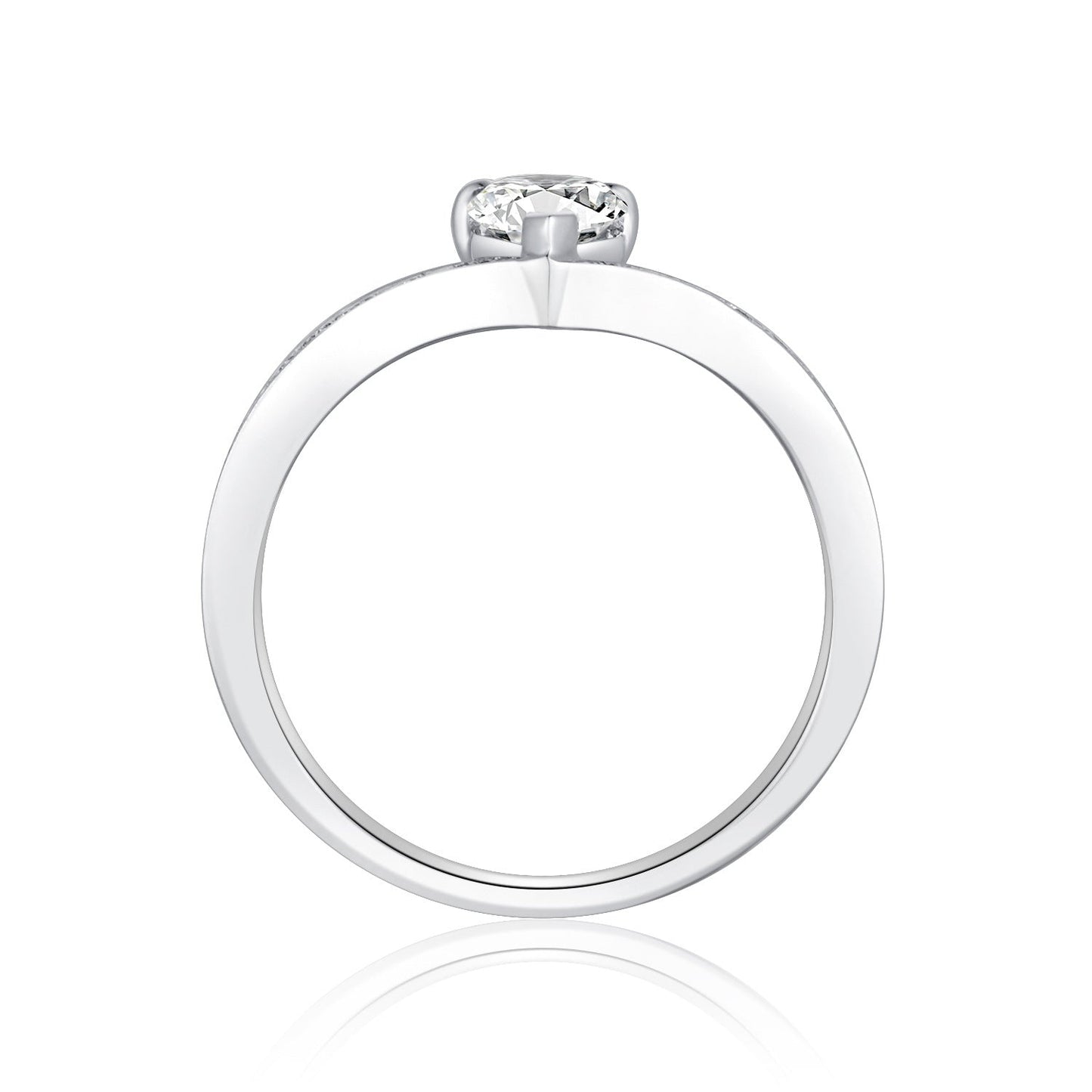 18K Gold Crown Pear-Cut Lab-Grown Diamond Ring – 0.62ct Pearl Unique