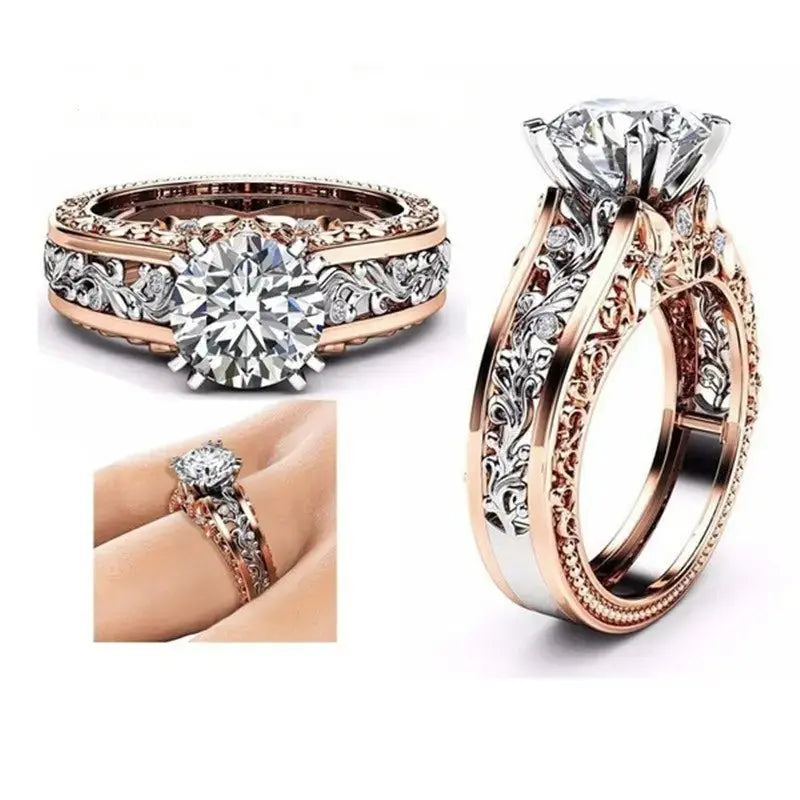 Eternal Embrace Couples Diamond Rings - Pearl Unique