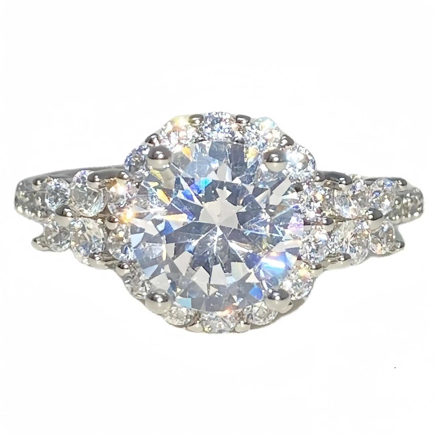Synthetic Moissanite Ring - Retro Butterfly 2.0Ct Bright Women's Ring - Pearl Unique