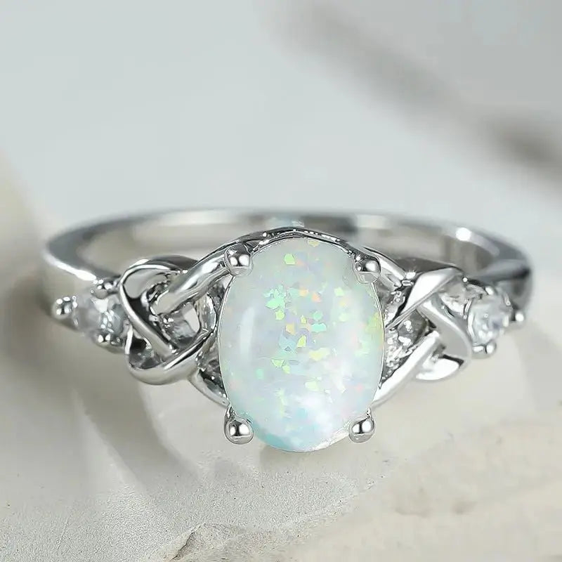 The Daughter of The Sea Opal Ring for Women - Pearl Unique