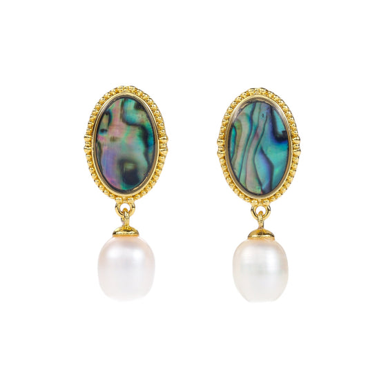 Abalone Shell Pearl Earring - Pearl Unique