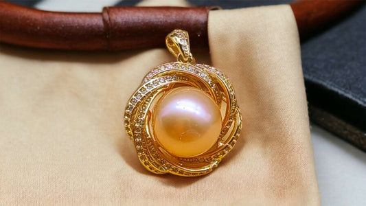 Flower pendant fits 10-13mm diameter pearl - Pearl Unique