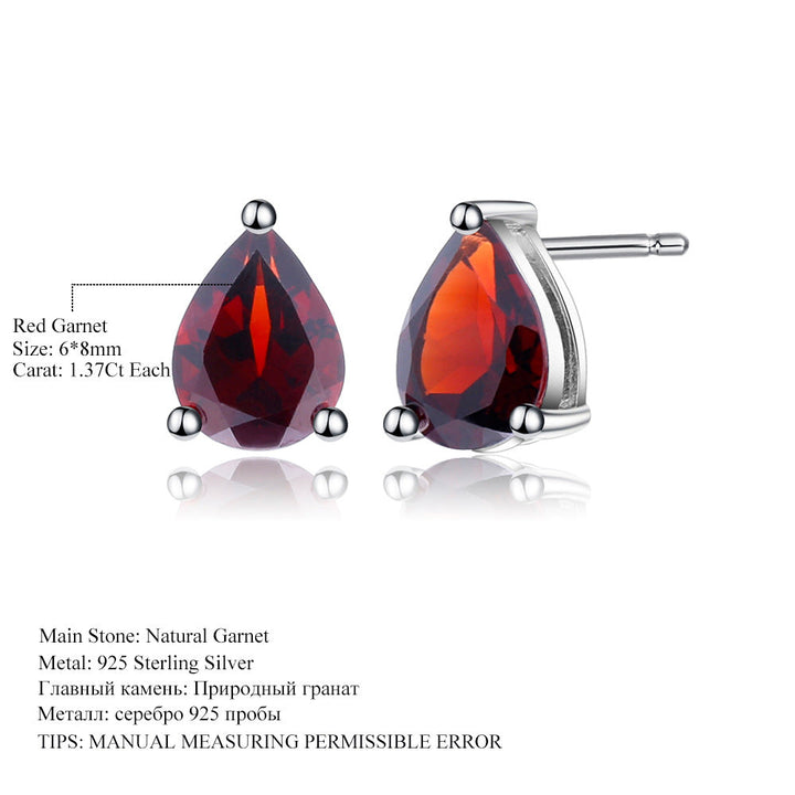 Natural Swiss Blue Topaz Pear Stud Earrings â€?925 Sterling Silver Minimalist Gemstone Jewelry Pearl Unique