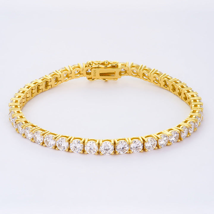 S925 Sterling Silver Moissanite Tennis Bracelet â€?Full Pavé 2-6mm Stones, Luxury Unisex Jewelry Pearl Unique