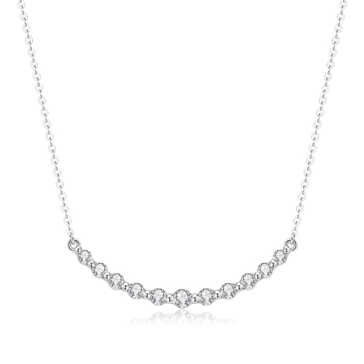 18K Gold Lab-Grown Diamond V-Bar Necklace â€?Minimalist Elegant Collarbone Chain Pearl Unique