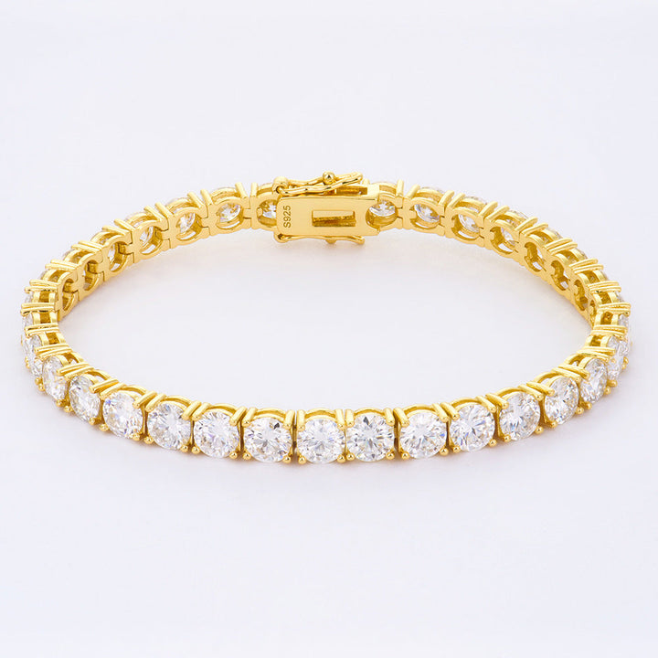 S925 Sterling Silver Moissanite Tennis Bracelet â€?Full Pavé 2-6mm Stones, Luxury Unisex Jewelry Pearl Unique