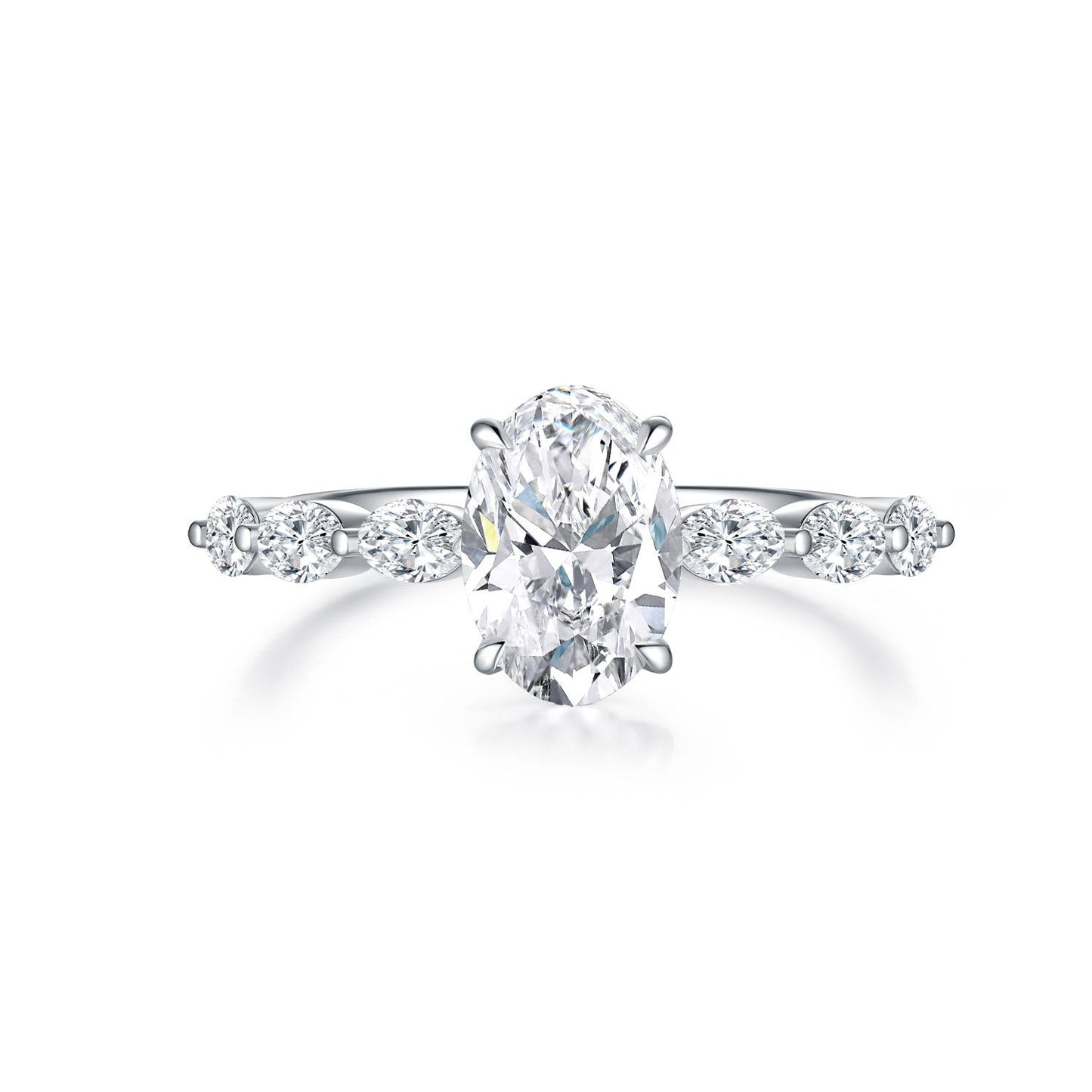 Unique 18K Gold Lab-Grown Diamond Engagement Ring – 1.2ct Oval Design Pearl Unique