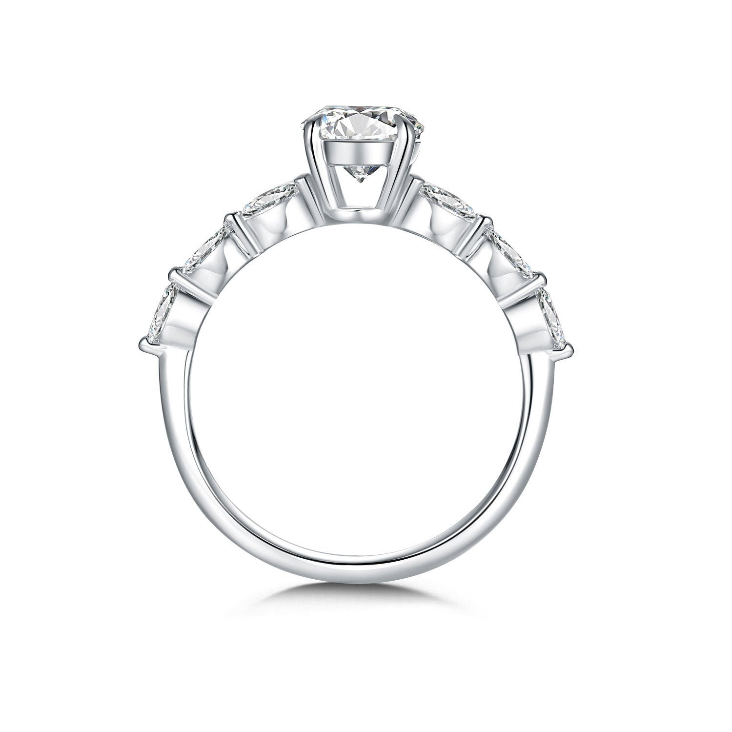Unique 18K Gold Lab-Grown Diamond Engagement Ring – 1.2ct Oval Design Pearl Unique