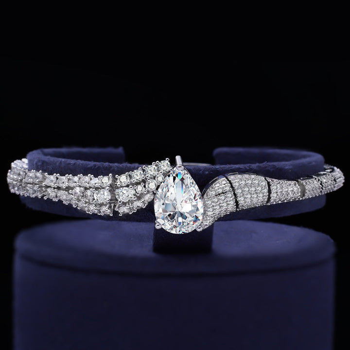 Luxury 4-Piece Jewelry Set â€?Necklace, Earrings, Ring & Bracelet with 3A Cubic Zirconia, Bridal Accessories Pearl Unique