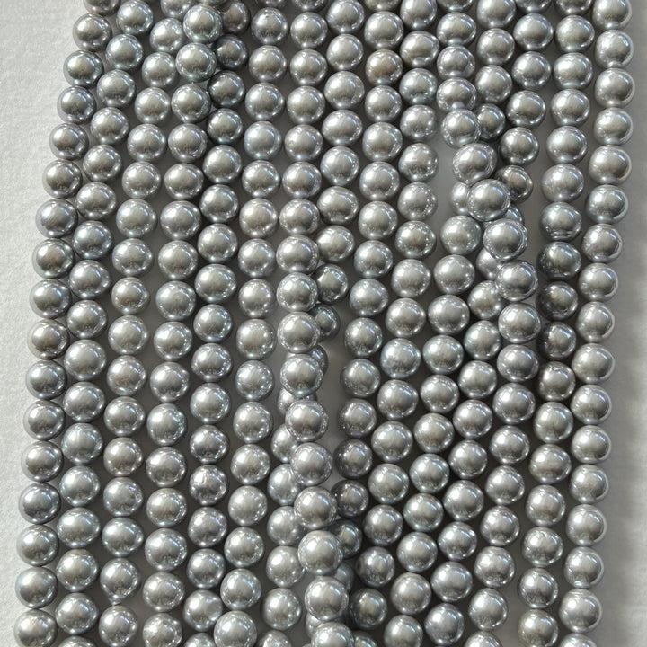 Lustrous Grey Freshwater Pearl Necklace â€?10-11mm Round Pearls | Natural Iridescent Glow Pearl Unique
