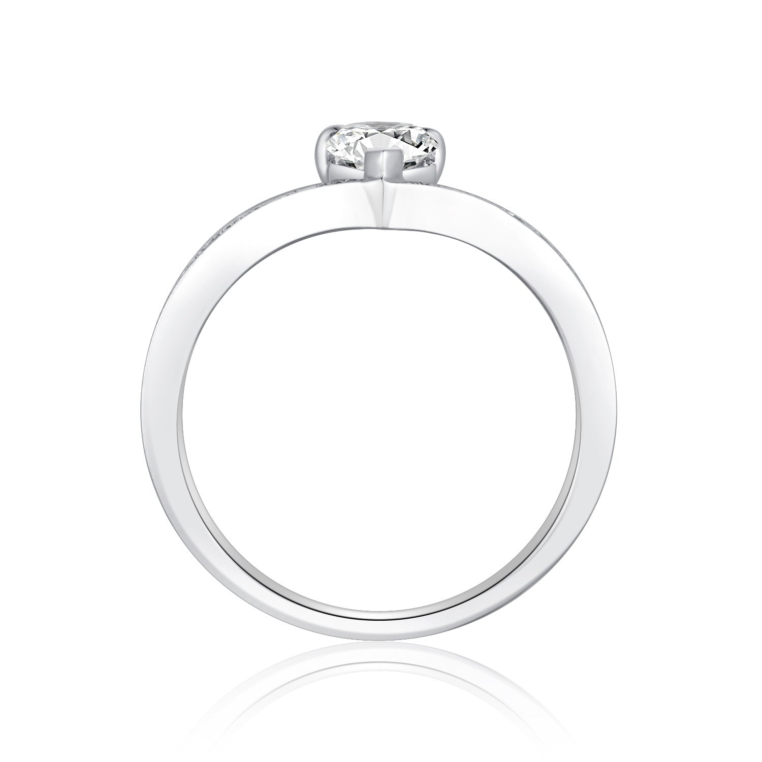 18K Gold Crown Pear-Cut Lab-Grown Diamond Ring – 0.62ct Pearl Unique
