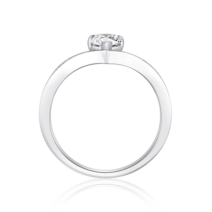 18K Gold Crown Pear-Cut Lab-Grown Diamond Ring – 0.62ct Pearl Unique