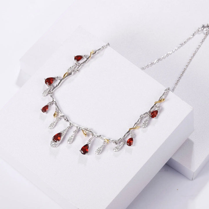 Natural Sky Blue Topaz & CZ Drop Necklace â€?Sterling Silver with Gold Accents Pearl Unique