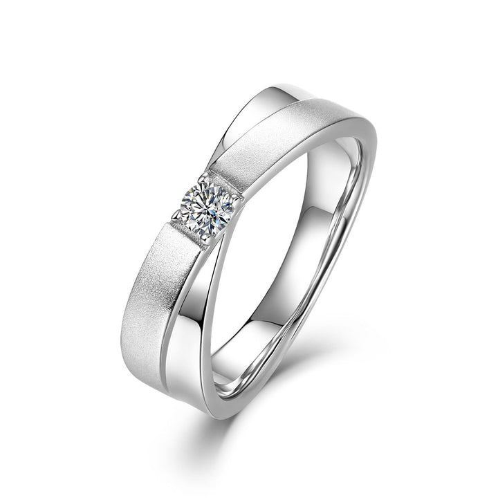 Moissanite Couple Rings â€?S925 Sterling Silver His & Hers Matching Bands Pearl Unique