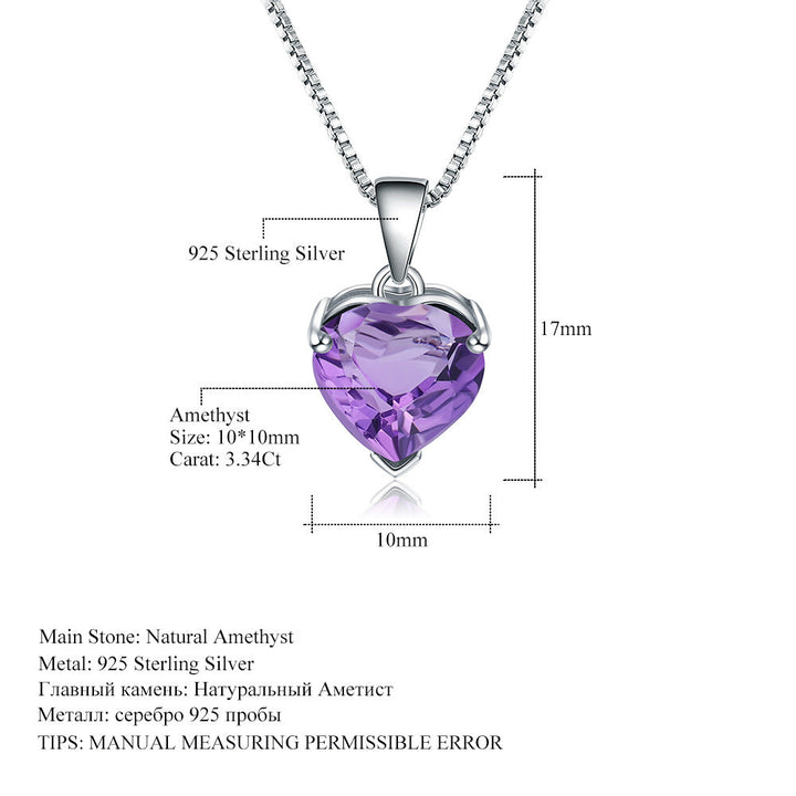 Natural Sky Blue Topaz Heart Pendant Necklace â€?4.4Ct Gemstone in 925 Sterling Silver Pearl Unique