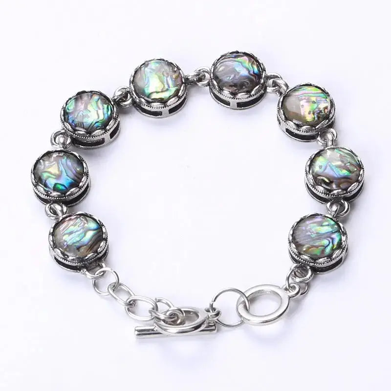 Abalone Shell Creative Adjustable Three - ring Buckle Bracelet - Pearl Unique