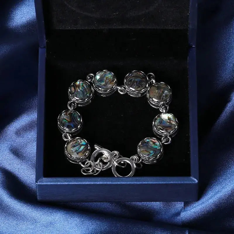 Abalone Shell Creative Adjustable Three - ring Buckle Bracelet - Pearl Unique