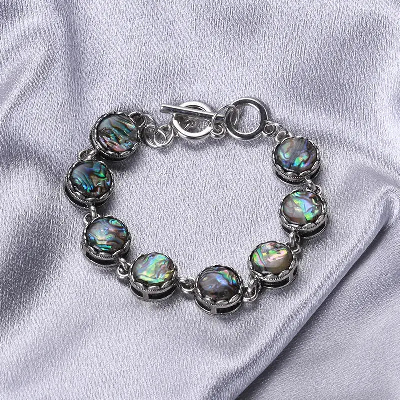 Abalone Shell Creative Adjustable Three - ring Buckle Bracelet - Pearl Unique