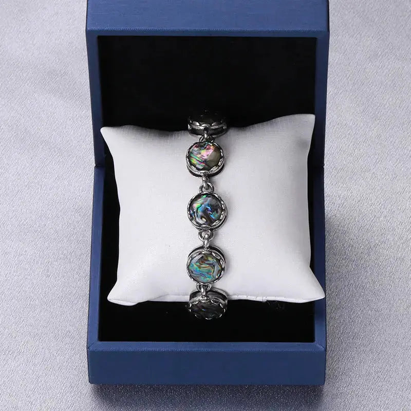 Abalone Shell Creative Adjustable Three - ring Buckle Bracelet - Pearl Unique