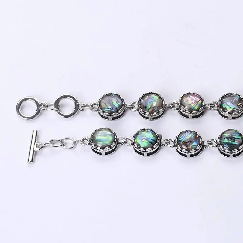 Abalone Shell Creative Adjustable Three - ring Buckle Bracelet - Pearl Unique