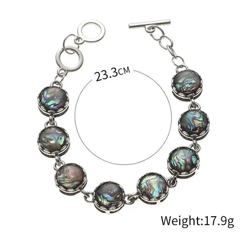 Abalone Shell Creative Adjustable Three - ring Buckle Bracelet - Pearl Unique