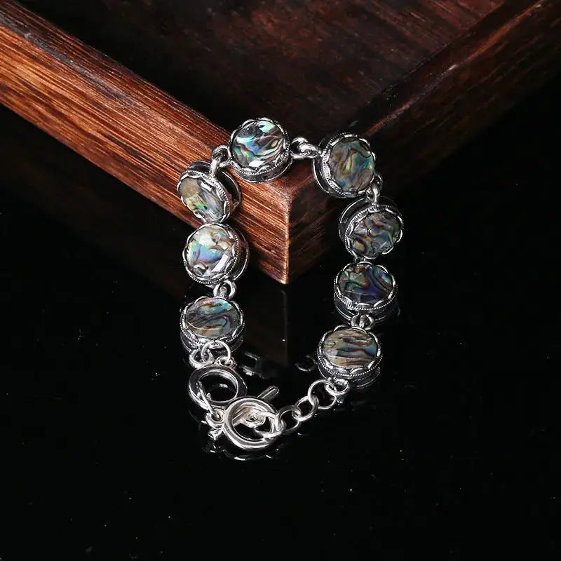 Abalone Shell Creative Adjustable Three - ring Buckle Bracelet - Pearl Unique