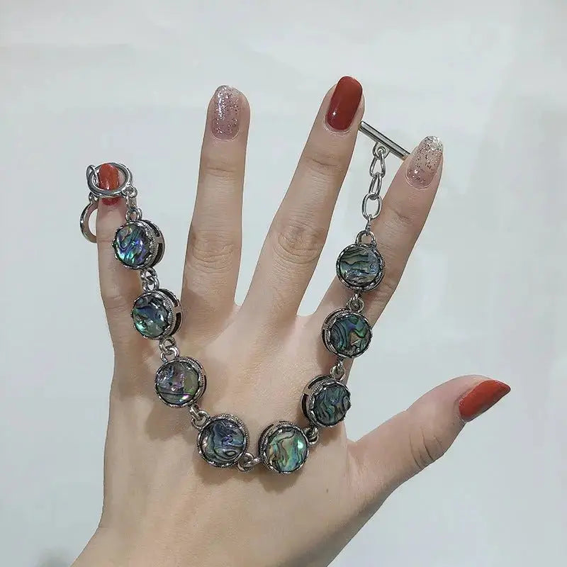 Abalone Shell Creative Adjustable Three - ring Buckle Bracelet - Pearl Unique