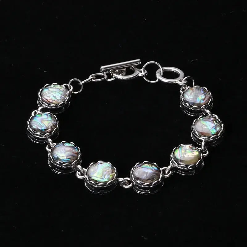 Abalone Shell Creative Adjustable Three - ring Buckle Bracelet - Pearl Unique