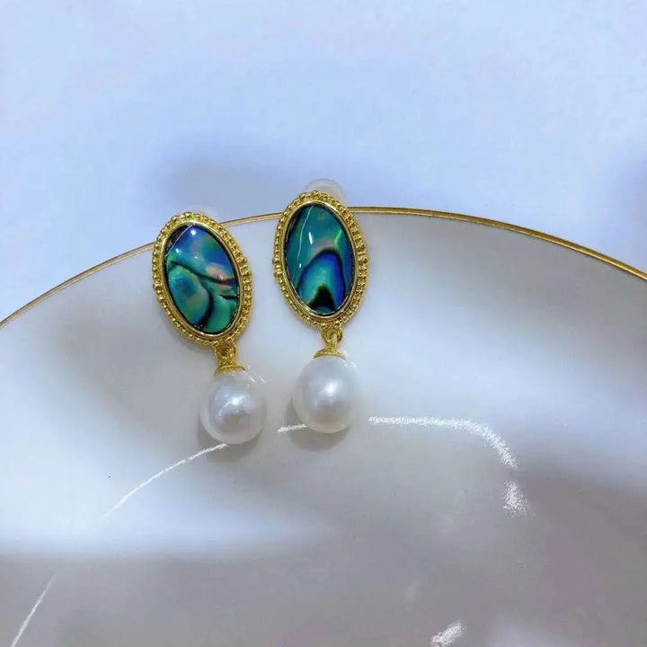 Abalone Shell Pearl Earring - Pearl Unique