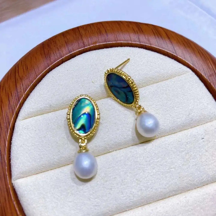 Abalone Shell Pearl Earring - Pearl Unique