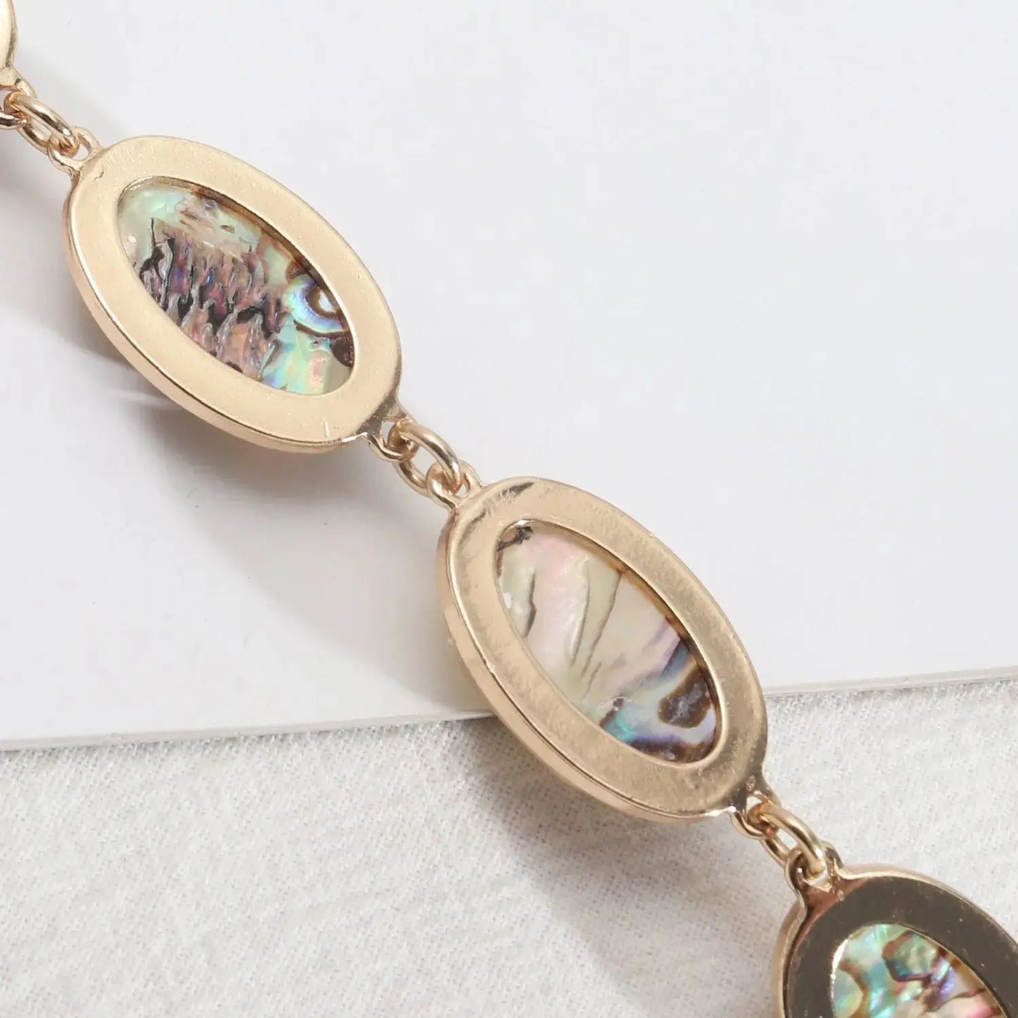 Abalone Shell White Shell Faceted Resin Texture Exquisite Girl Bracelet - Pearl Unique
