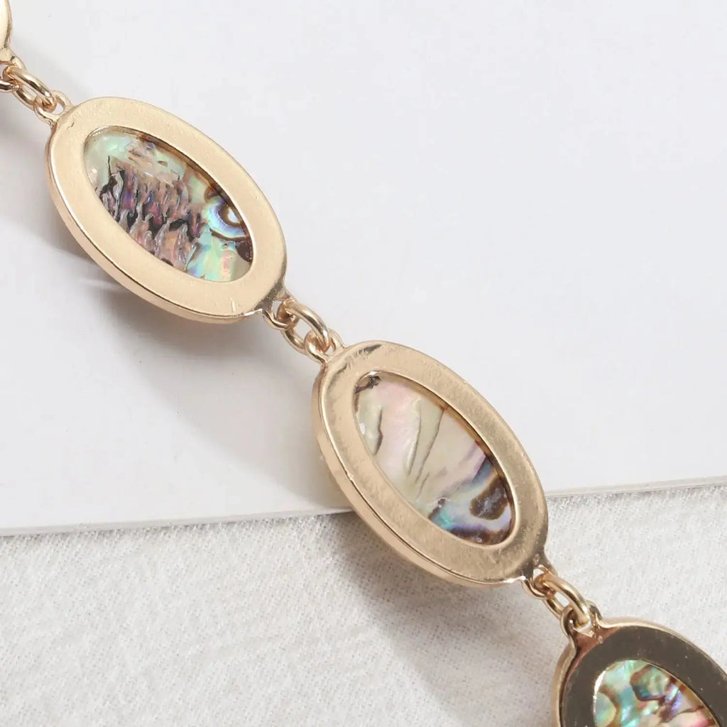 Abalone Shell White Shell Faceted Resin Texture Exquisite Girl Bracelet - Pearl Unique
