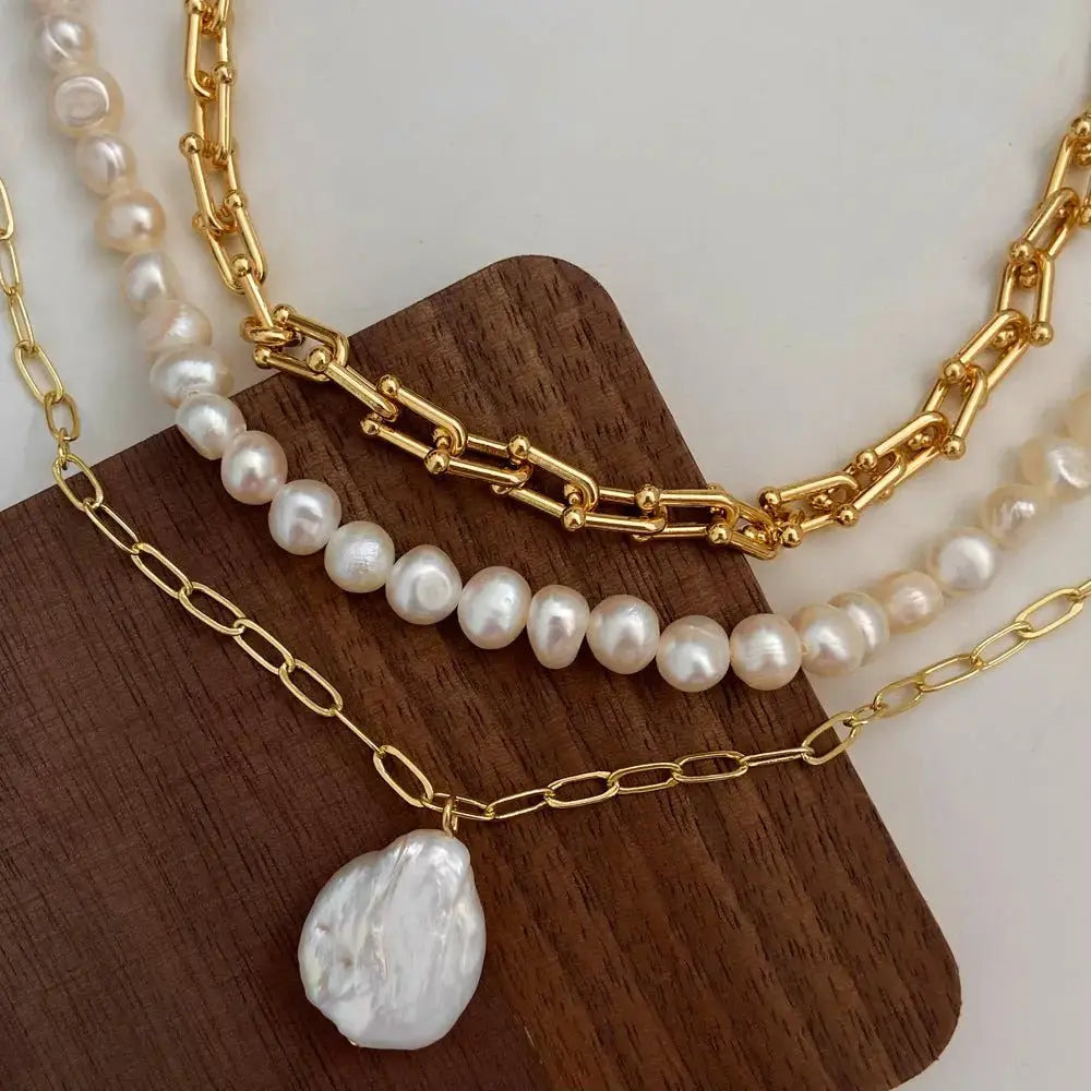 Baroque Freshwater Pearl Necklace set - Pearl Unique