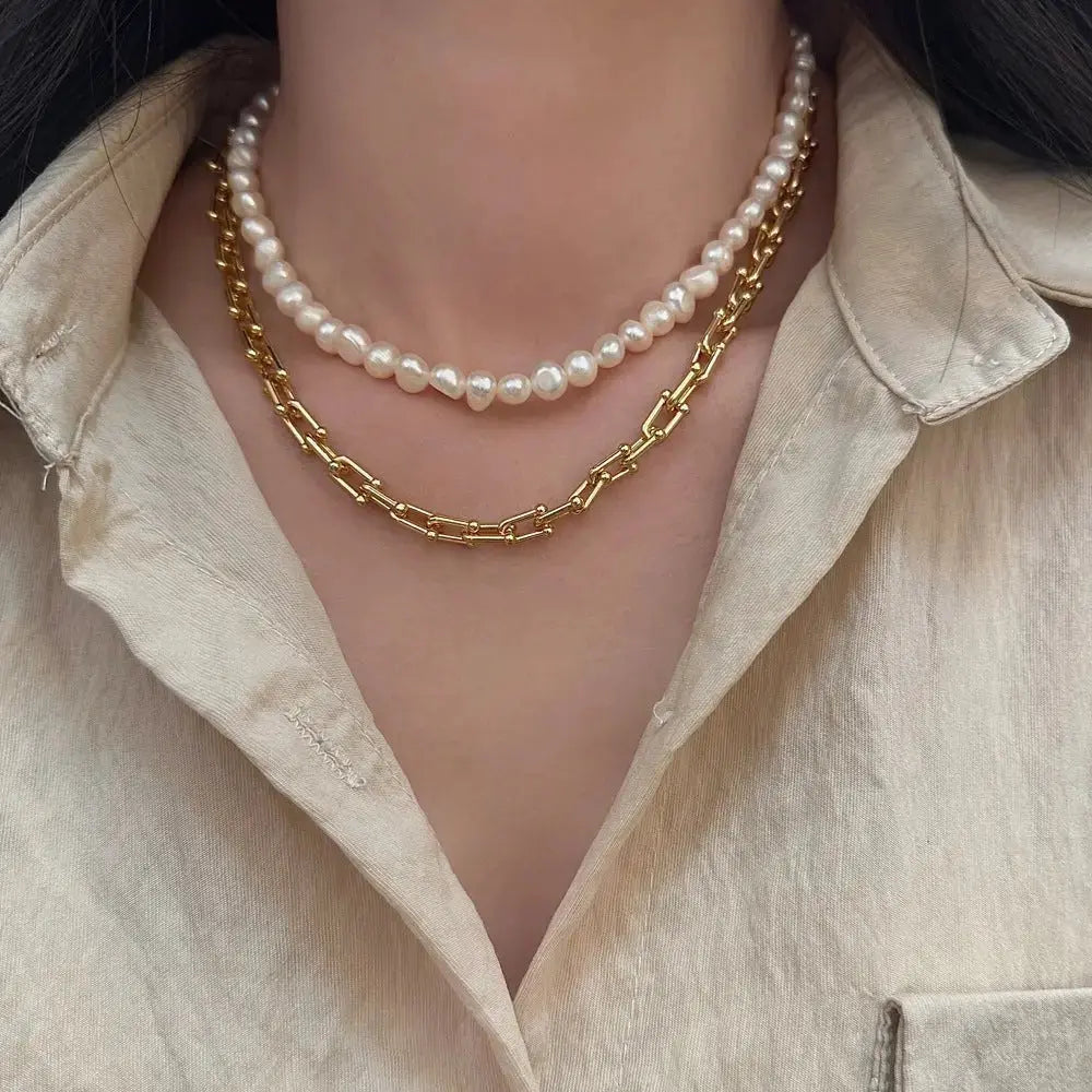 Baroque Freshwater Pearl Necklace set - Pearl Unique