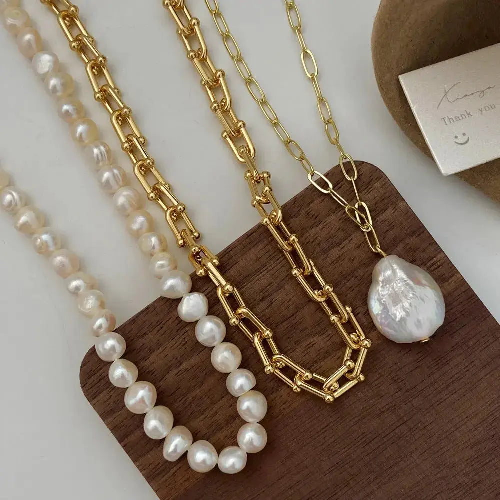 Baroque Freshwater Pearl Necklace set - Pearl Unique