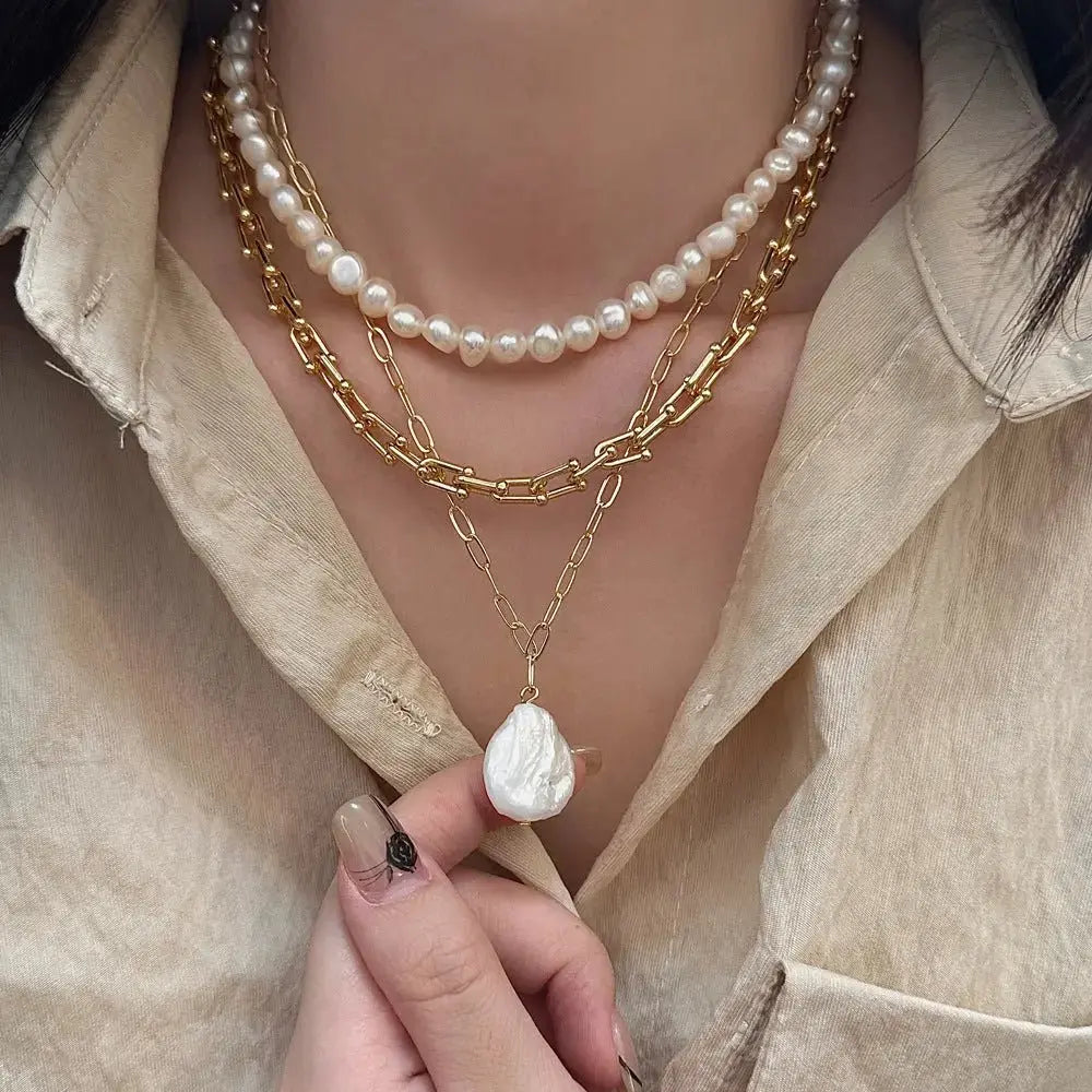 Baroque Freshwater Pearl Necklace set - Pearl Unique