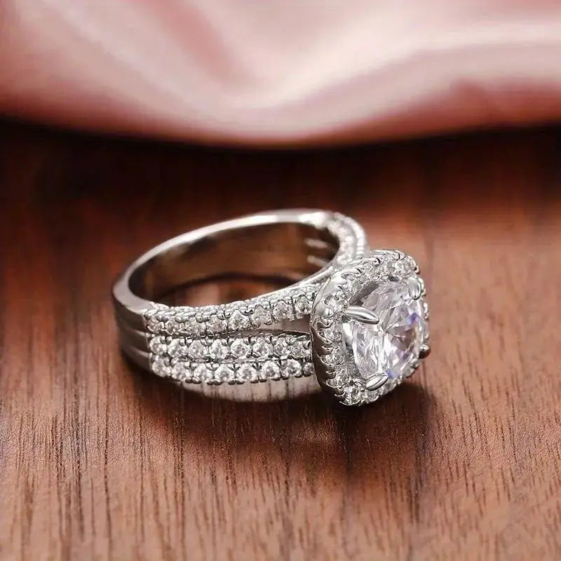 Camilia Three Layers Women's Wedding Engagement Rings Rings - Pearl Unique