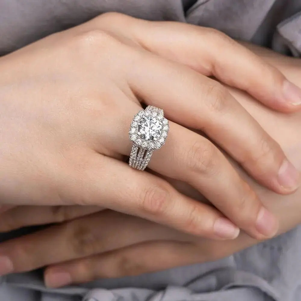 Camilia Three Layers Women's Wedding Engagement Rings Rings - Pearl Unique