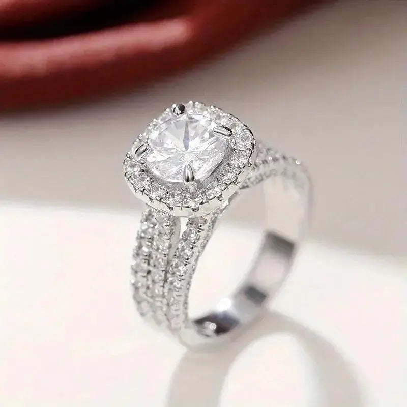 Camilia Three Layers Women's Wedding Engagement Rings Rings - Pearl Unique