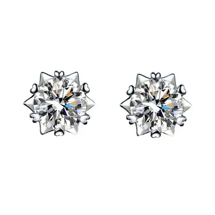 Diamond Snowflake Earrings - Pearl Unique