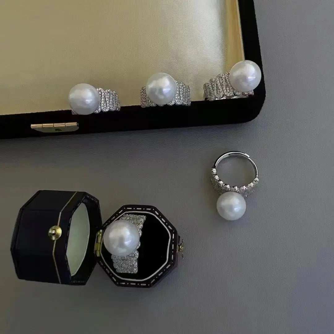 Elegant Silver Pearl Ring - Pearl Unique