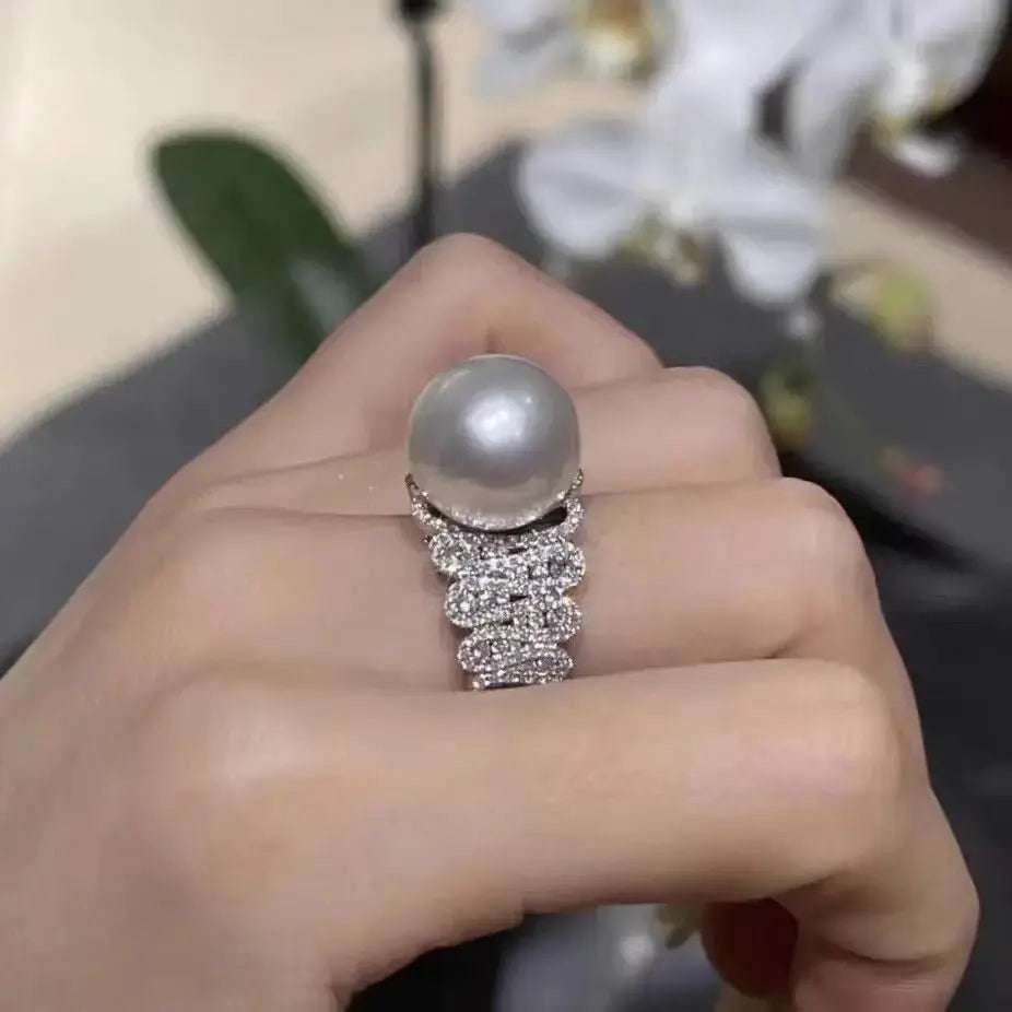 Elegant Silver Pearl Ring - Pearl Unique