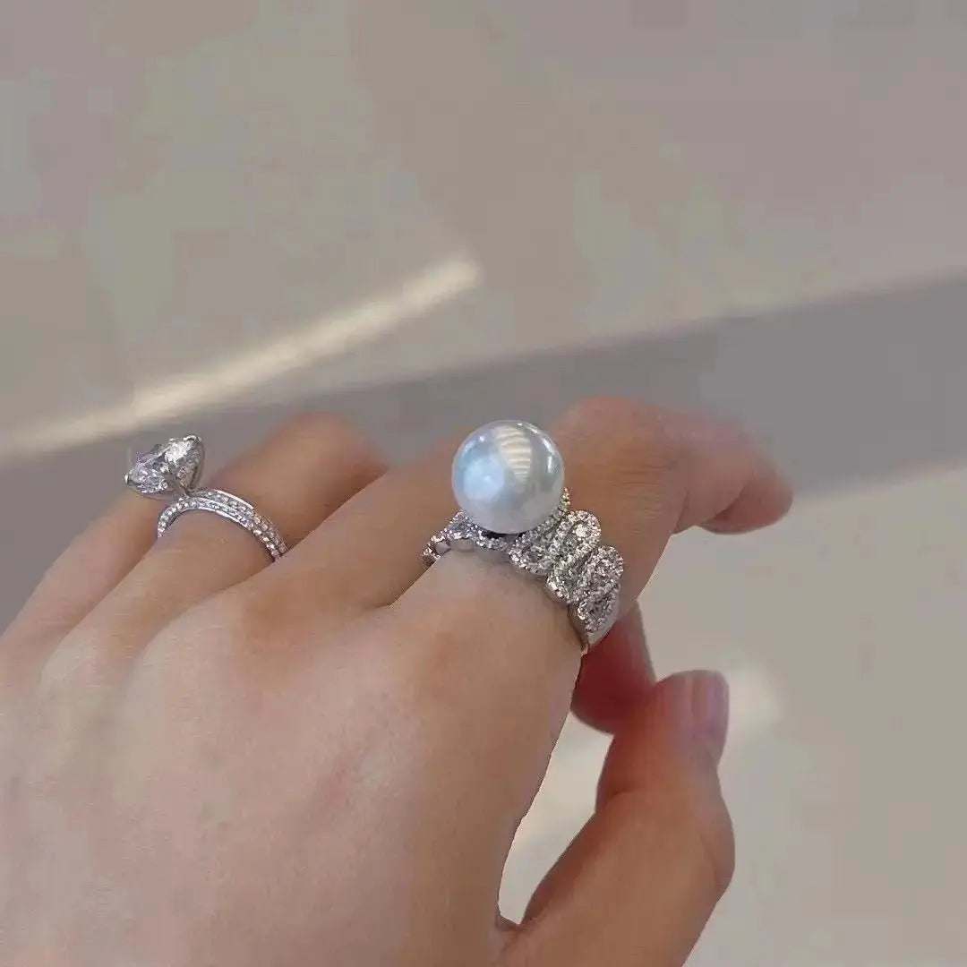 Elegant Silver Pearl Ring - Pearl Unique
