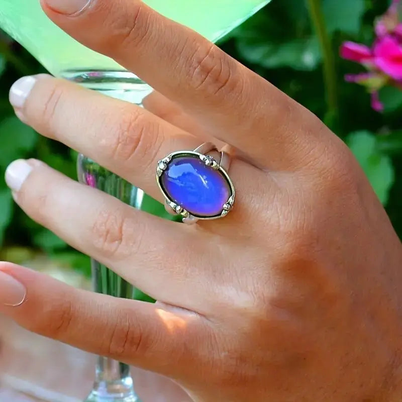 Enchanted Garden Color Changed Special Stone Retro Designed Rings - Pearl Unique