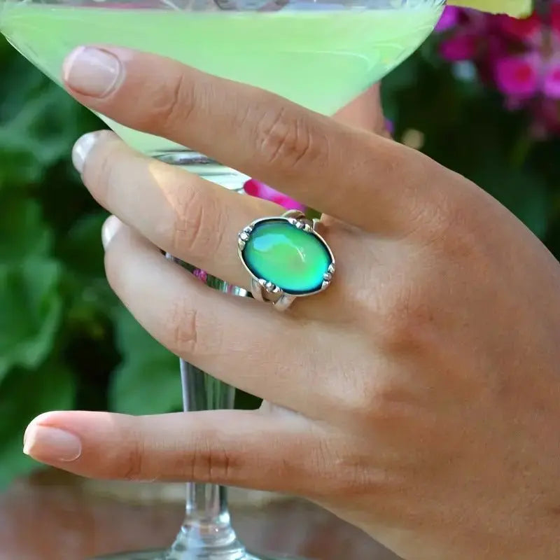 Enchanted Garden Color Changed Special Stone Retro Designed Rings - Pearl Unique