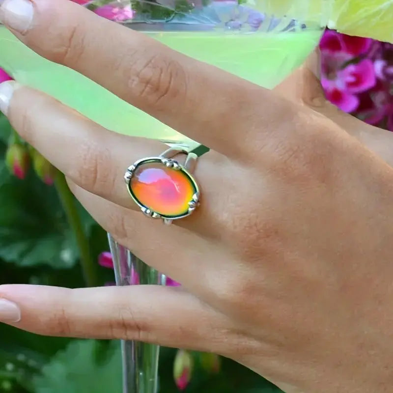 Enchanted Garden Color Changed Special Stone Retro Designed Rings - Pearl Unique