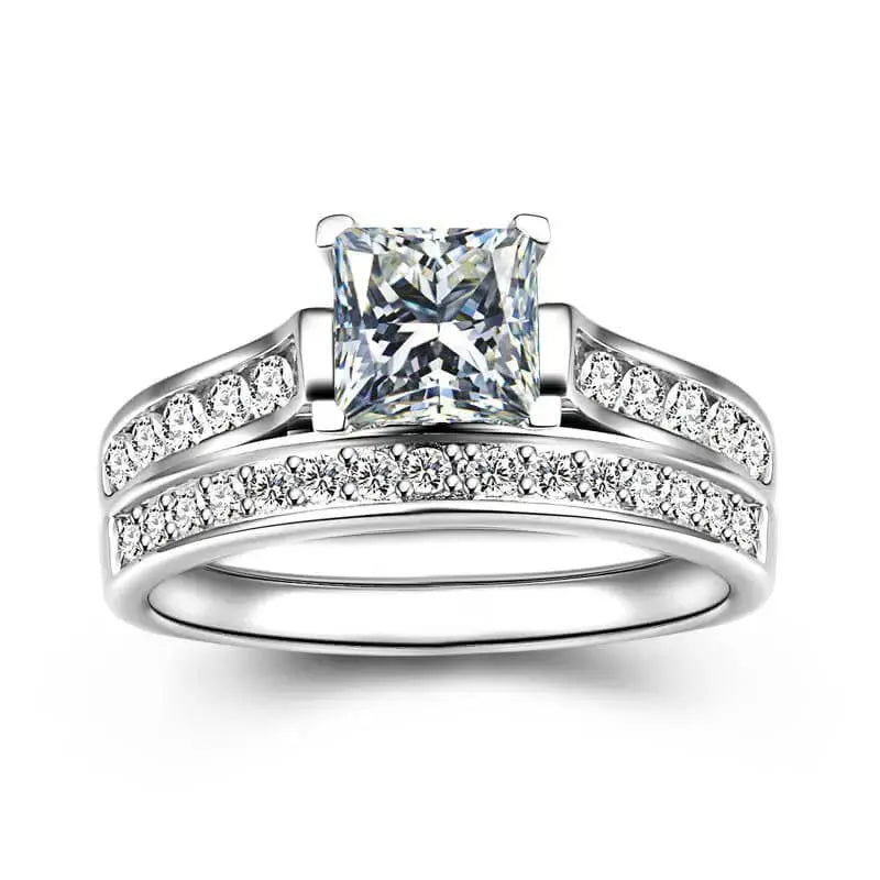 Endless Love Crystal Diamond Couple Rings - Pearl Unique