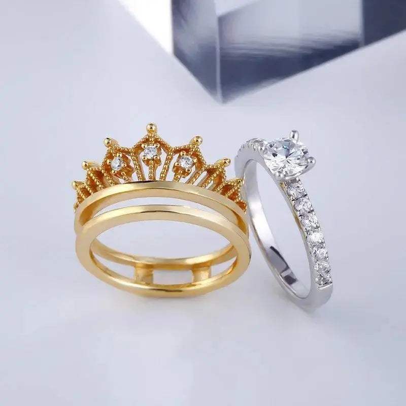 Fashion Two - piece Detachable Crown Women's Ring - Pearl Unique